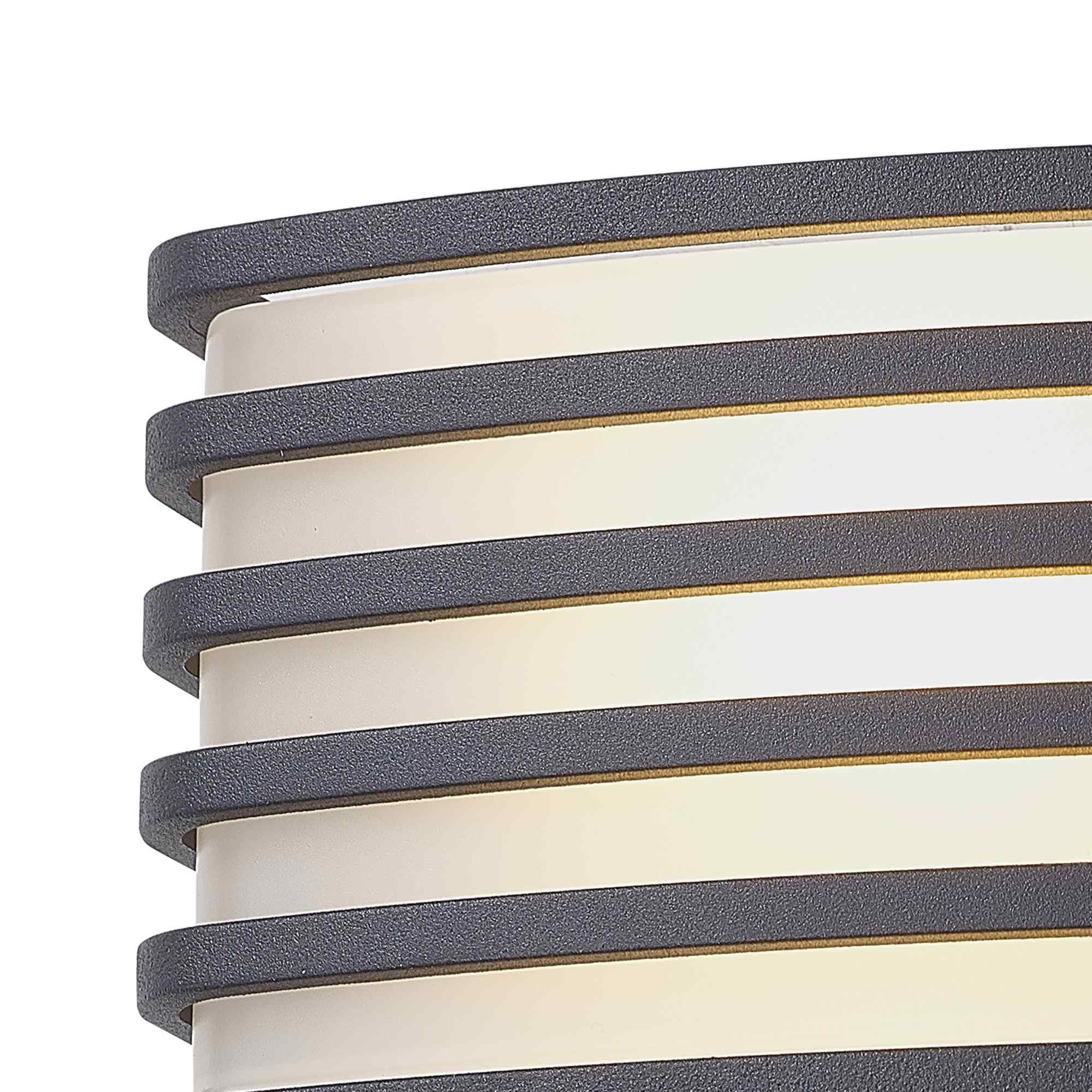 NL93709 Bagen 1 Light Outdoor Wall Light Anthracite Opal