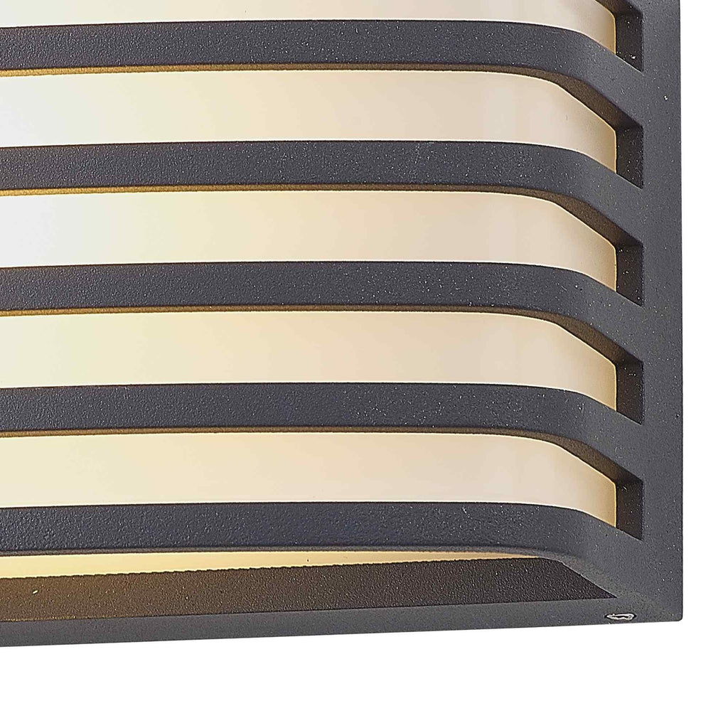 NL93709 Bagen 1 Light Outdoor Wall Light Anthracite Opal
