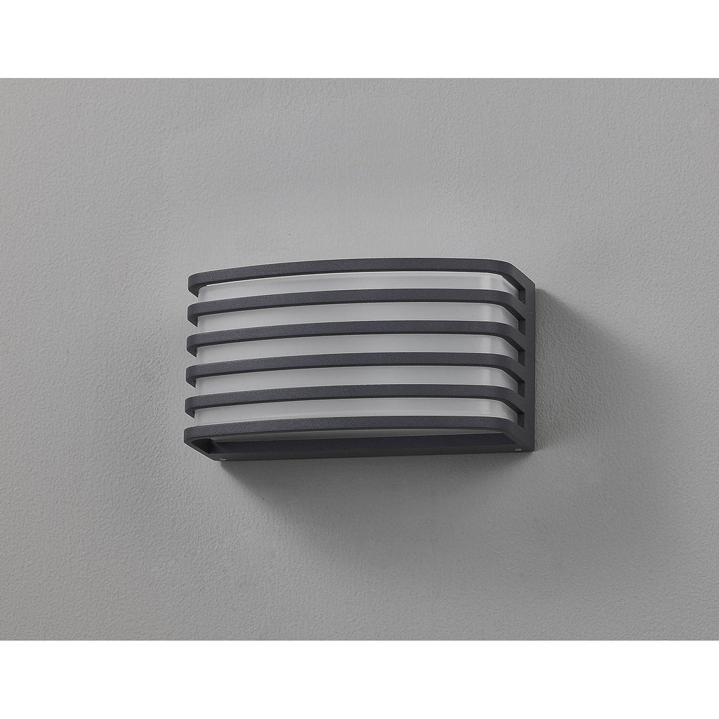 NL93709 Bagen 1 Light Outdoor Wall Light Anthracite Opal