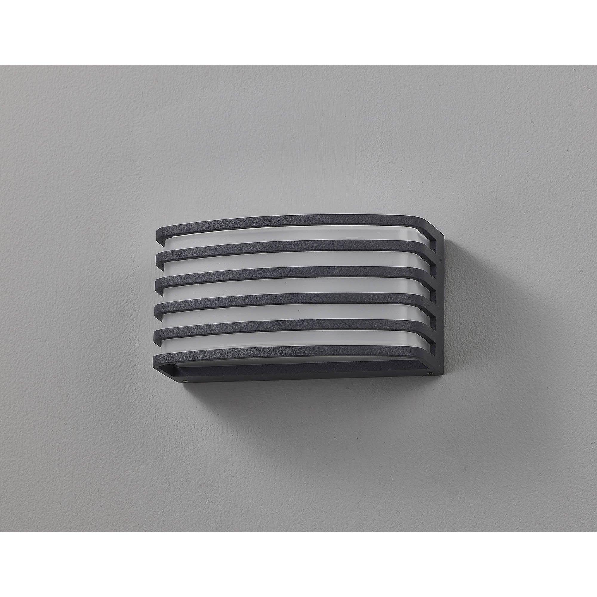 NL93709 Bagen 1 Light Outdoor Wall Light Anthracite Opal