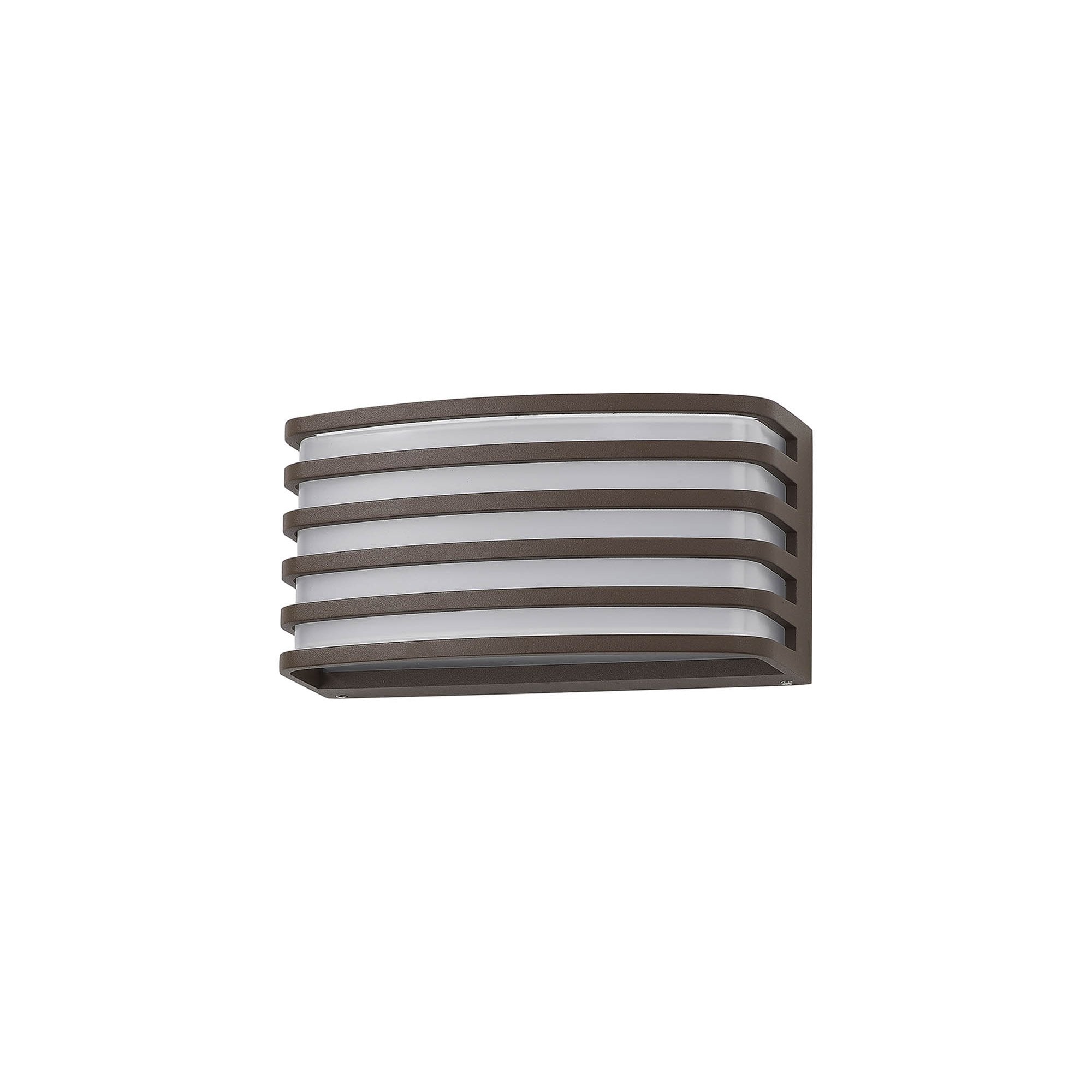 NL93719 Bagen 1 Light Outdoor Wall Light Matt Brown Opal