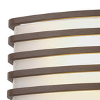 NL93719 Bagen 1 Light Outdoor Wall Light Matt Brown Opal