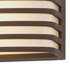 NL93719 Bagen 1 Light Outdoor Wall Light Matt Brown Opal