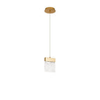 NL92519 Bartoo 1 LED Small Pendant Painted Brushed Gold Clear