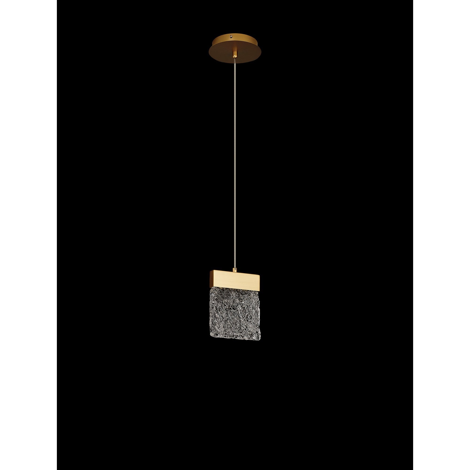NL92519 Bartoo 1 LED Small Pendant Painted Brushed Gold Clear