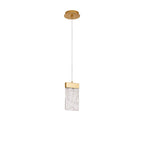 NL92529 Bartoo 1 LED Medium Pendant Painted Brushed Gold Clear