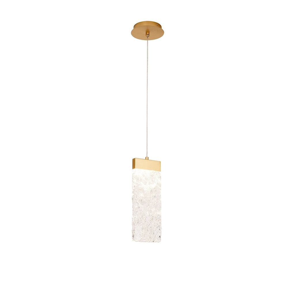 NL92539 Bartoo 1 LED Large Pendant Painted Brushed Gold Clear