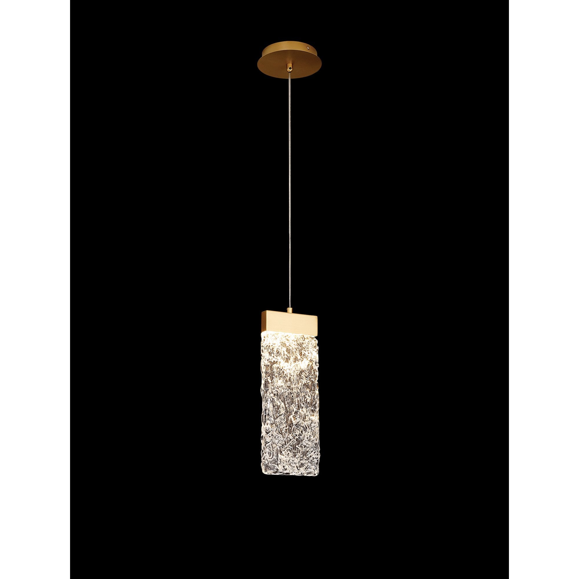 NL92539 Bartoo 1 LED Large Pendant Painted Brushed Gold Clear