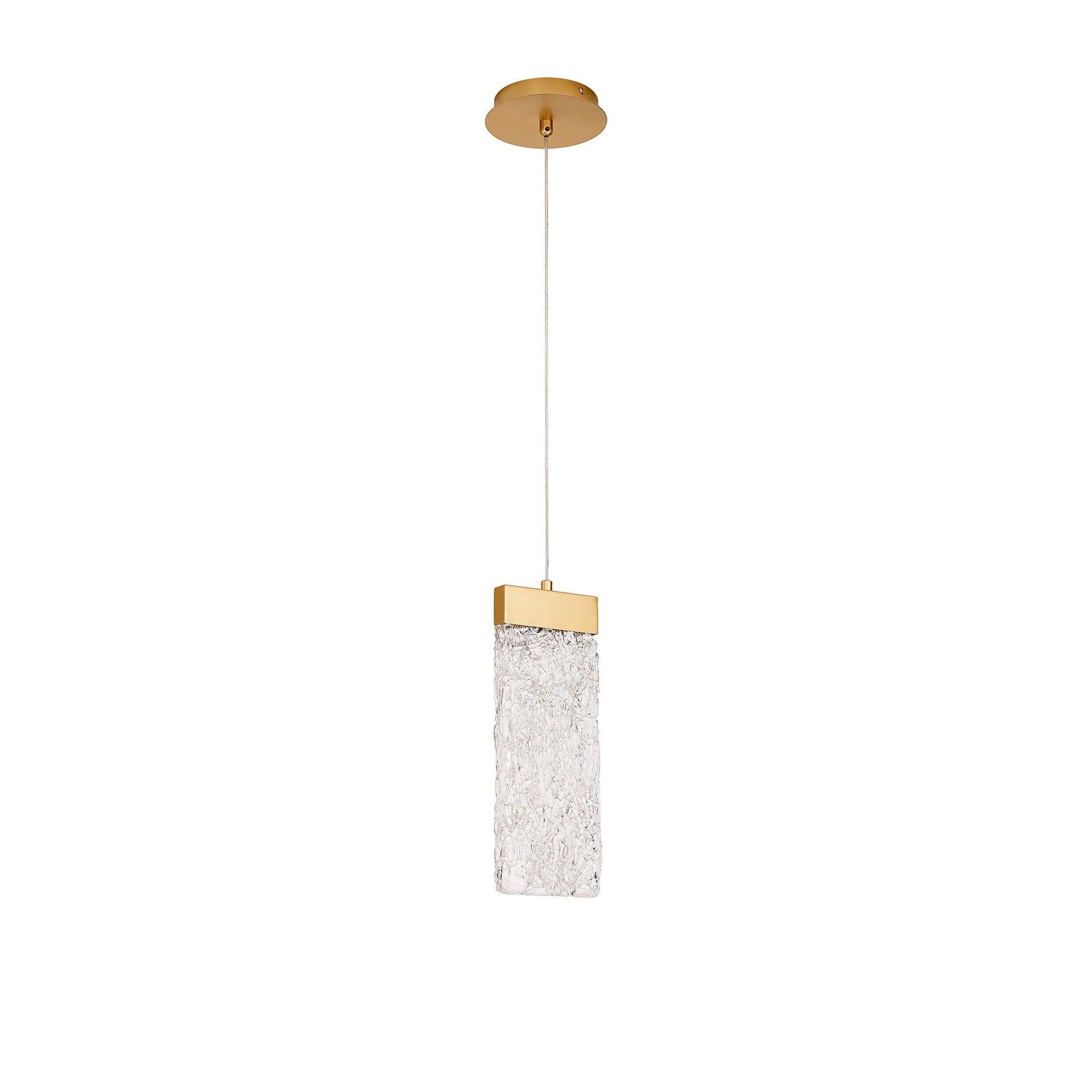 NL92539 Bartoo 1 LED Large Pendant Painted Brushed Gold Clear