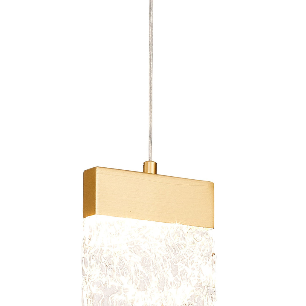 NL92539 Bartoo 1 LED Large Pendant Painted Brushed Gold Clear