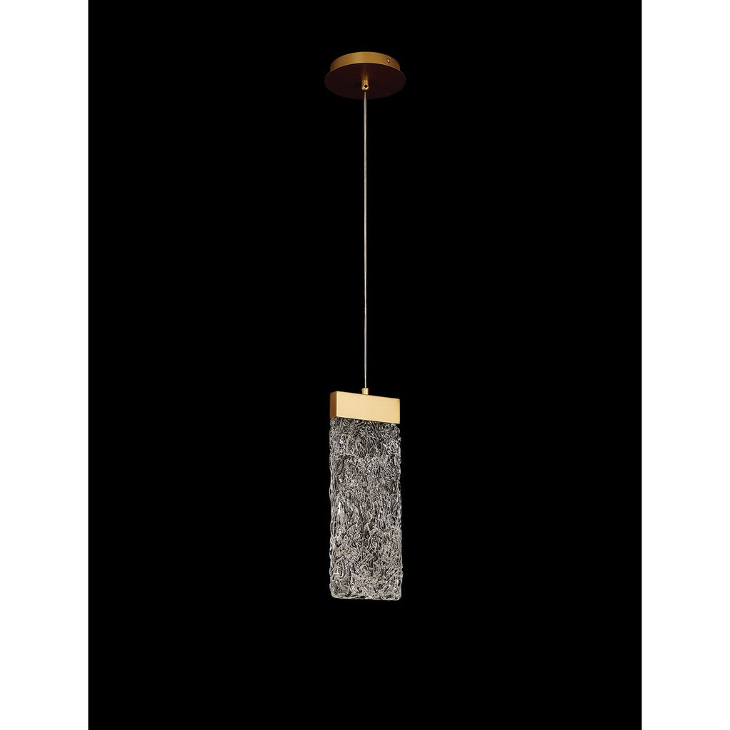 NL92539 Bartoo 1 LED Large Pendant Painted Brushed Gold Clear