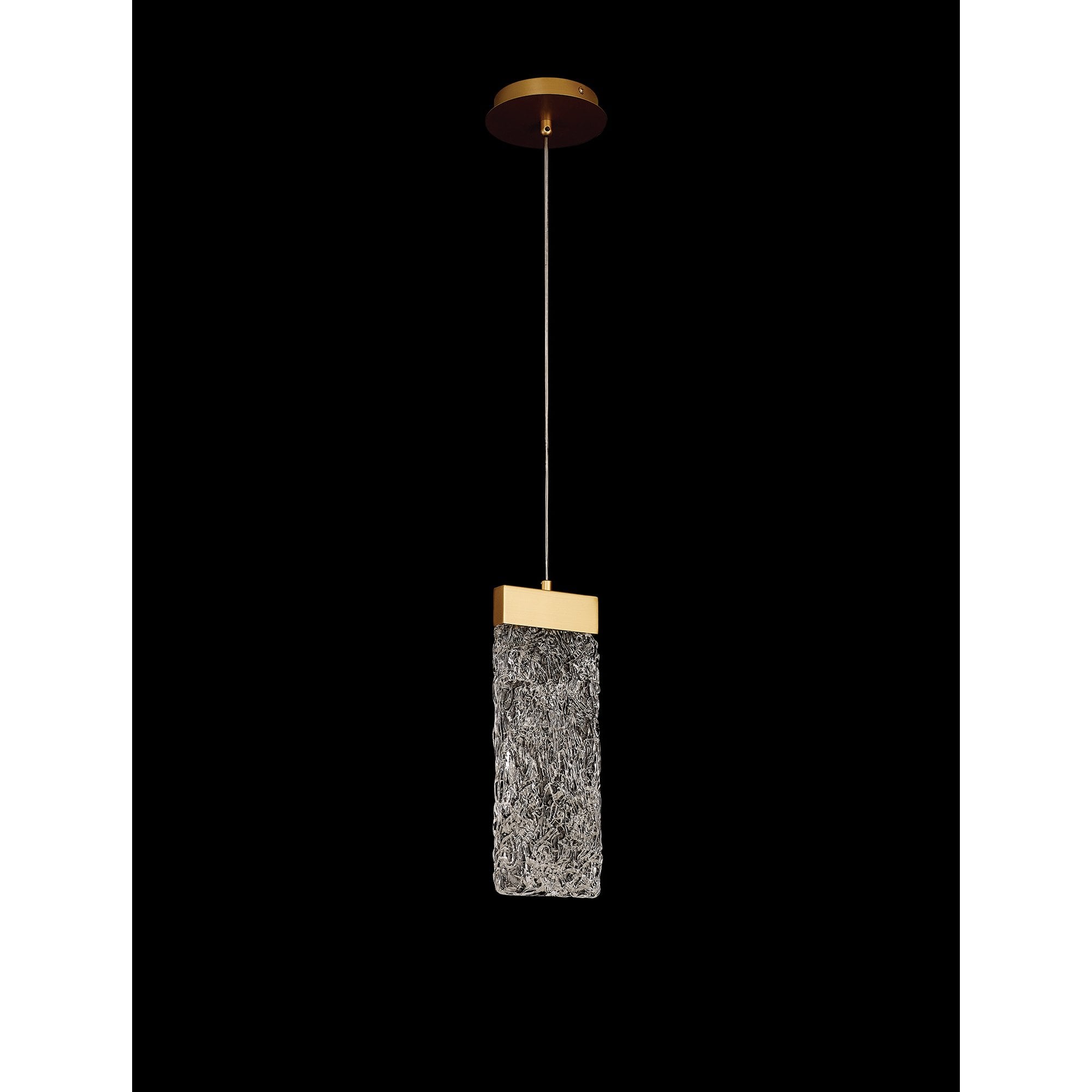 NL92539 Bartoo 1 LED Large Pendant Painted Brushed Gold Clear