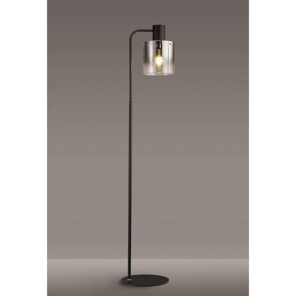 NL73079 Tokyo 1 Light Floor Lamp Black Polished Chrome