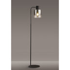 NL73079 Tokyo 1 Light Floor Lamp Black Polished Chrome