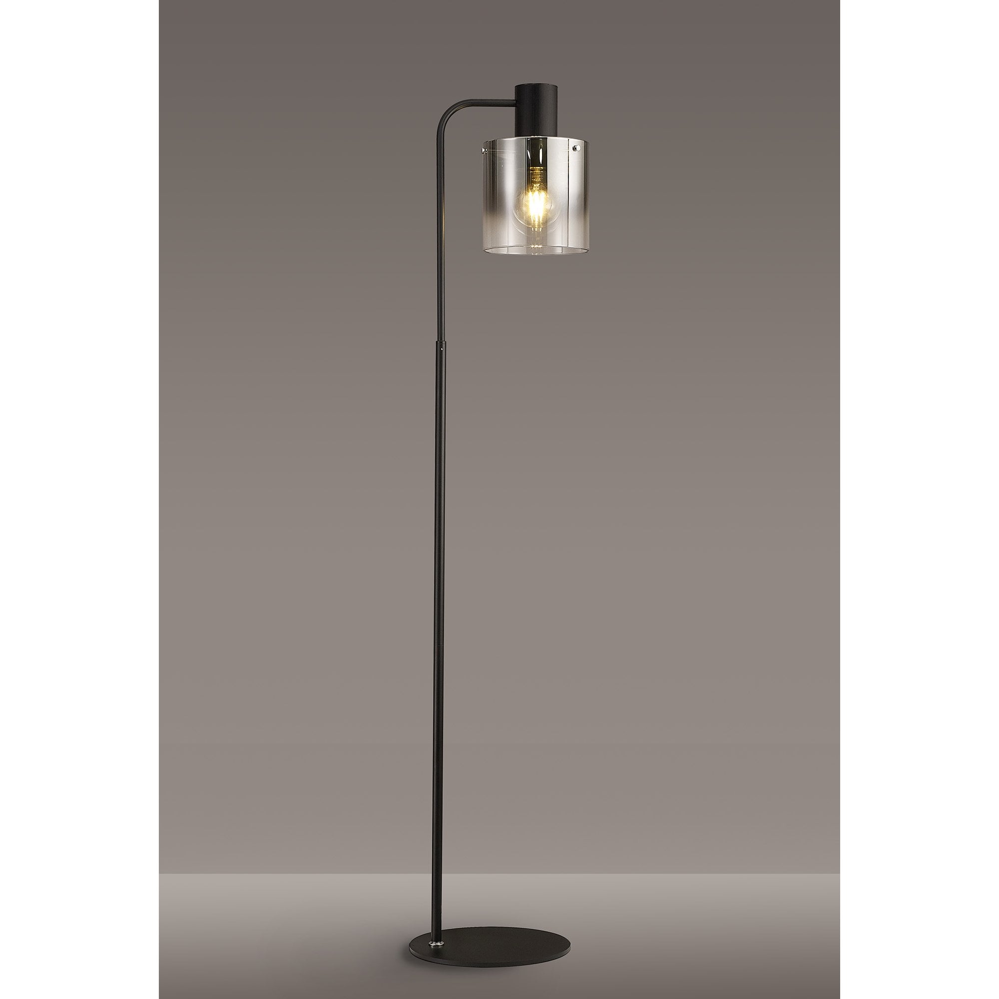 NL73079 Tokyo 1 Light Floor Lamp Black Polished Chrome