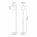 NL73089 Tokyo 1 Light Floor Lamp Mocha Polished Chrome