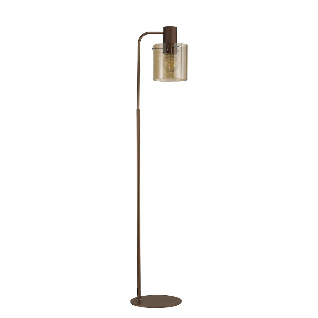 NL73089 Tokyo 1 Light Floor Lamp Mocha Polished Chrome