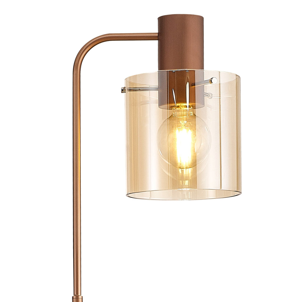 NL73089 Tokyo 1 Light Floor Lamp Mocha Polished Chrome