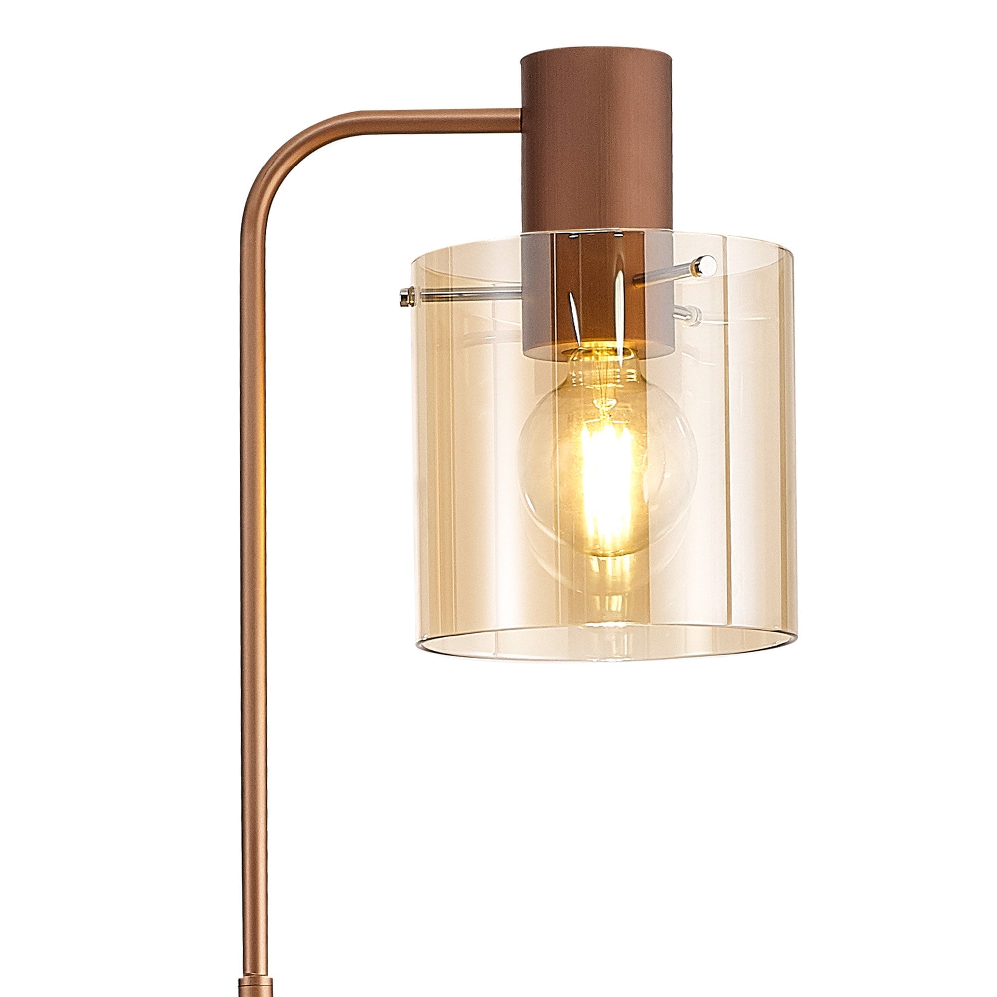 NL73089 Tokyo 1 Light Floor Lamp Mocha Polished Chrome