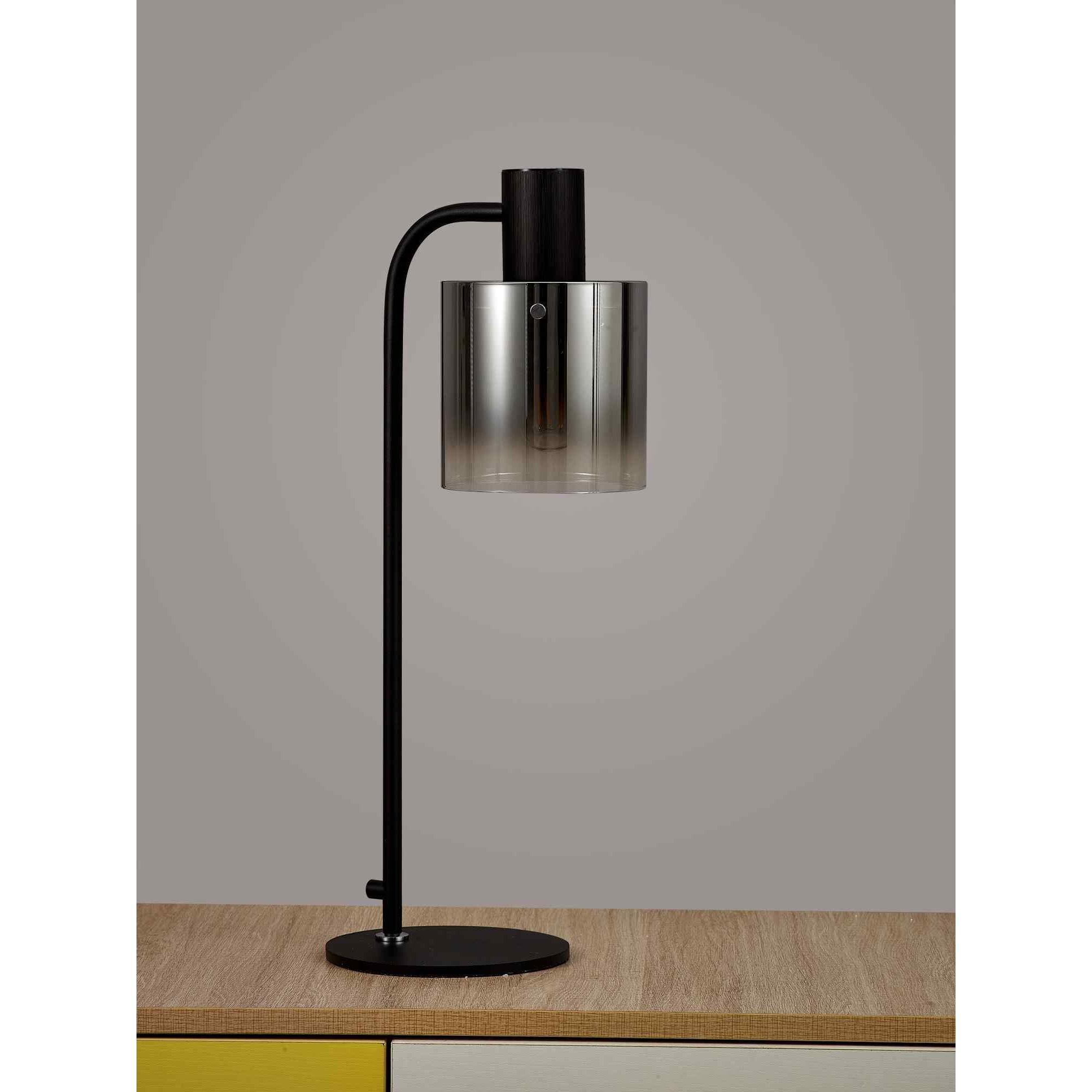 NL91599 Tokyo 1 Light Table Lamp Black Polished Chrome