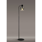 NL91609 Tokyo 1 Light Floor Lamp Black Polished Chrome