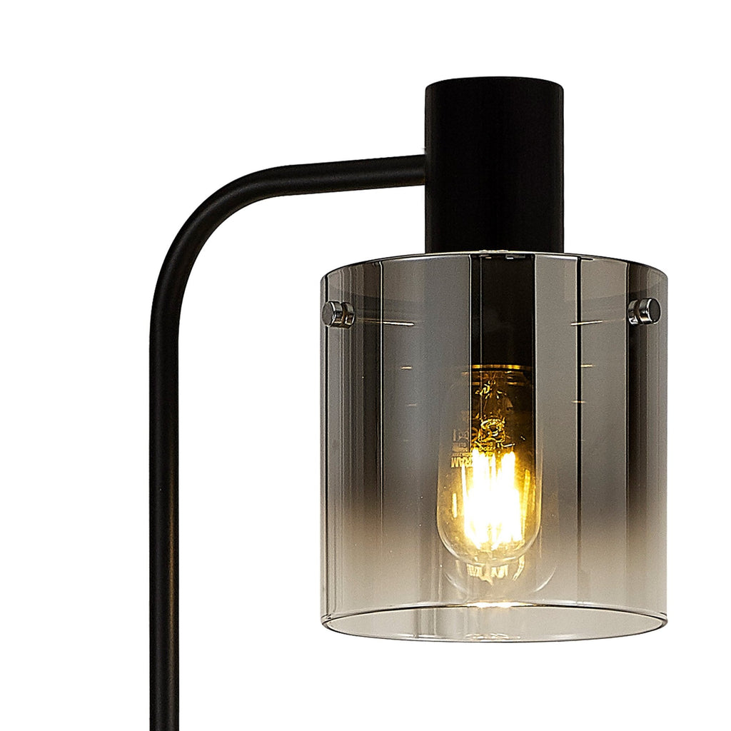 NL91609 Tokyo 1 Light Floor Lamp Black Polished Chrome