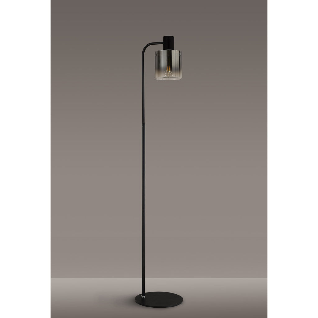 NL91609 Tokyo 1 Light Floor Lamp Black Polished Chrome