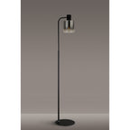 NL91609 Tokyo 1 Light Floor Lamp Black Polished Chrome