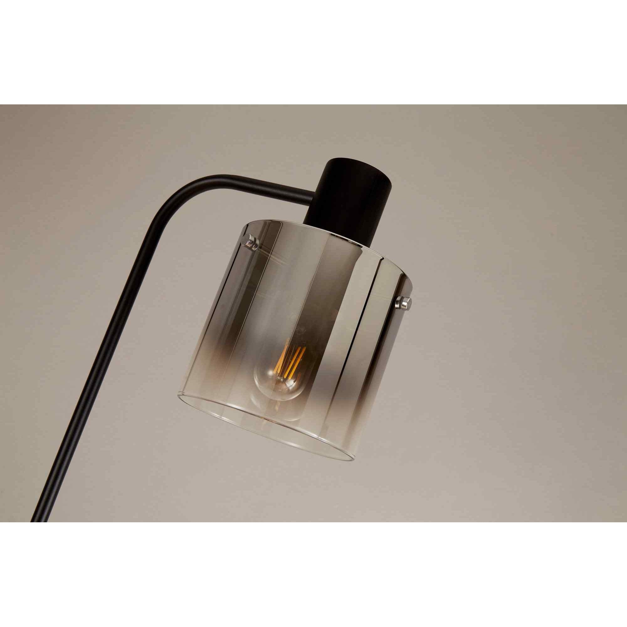 NL91609 Tokyo 1 Light Floor Lamp Black Polished Chrome