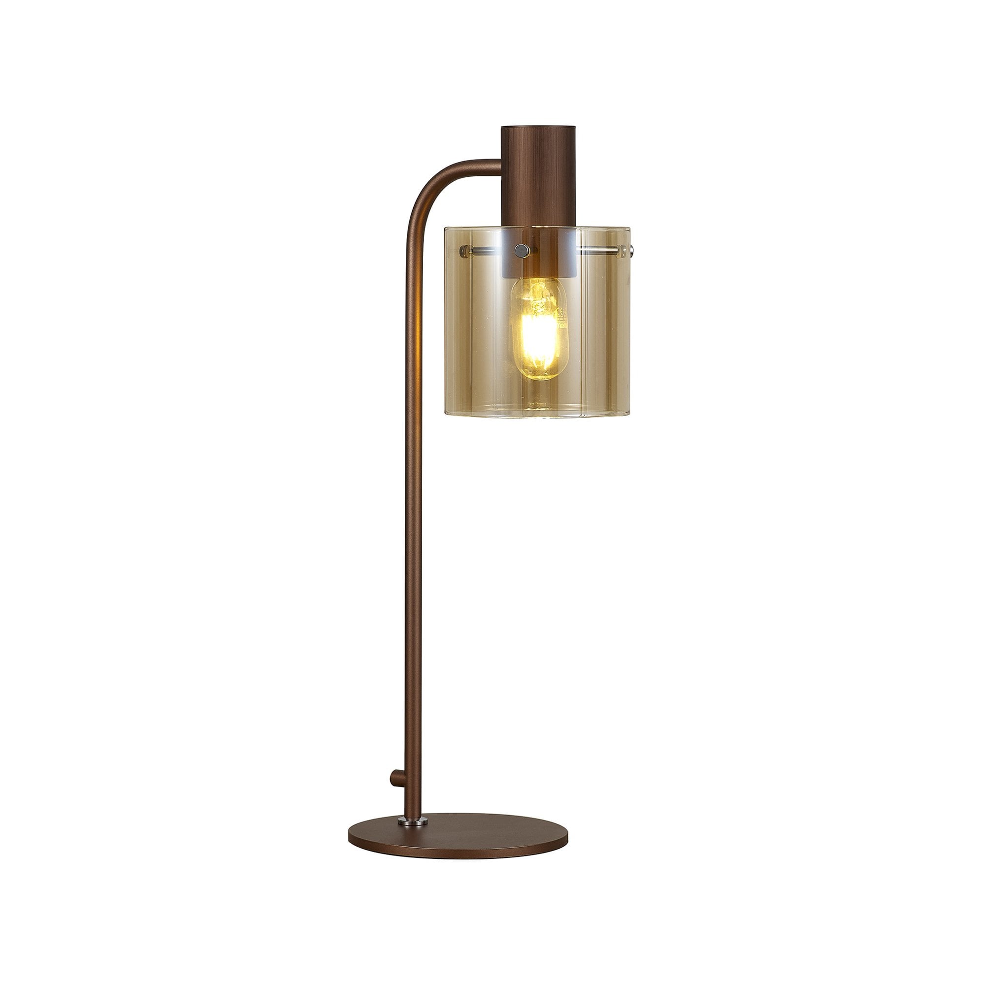 NL91619 Tokyo 1 Light Table Lamp Mocha Polished Chrome