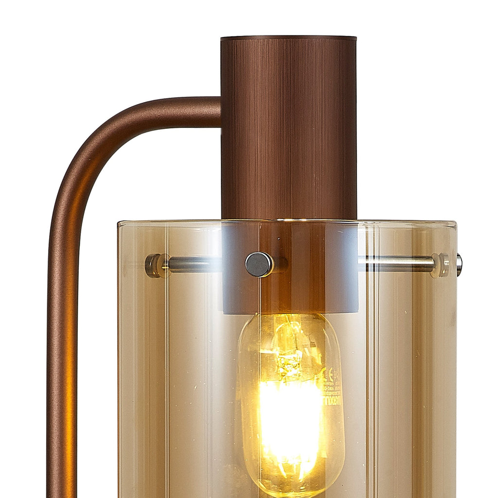 NL91619 Tokyo 1 Light Table Lamp Mocha Polished Chrome