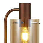 NL91619 Tokyo 1 Light Table Lamp Mocha Polished Chrome