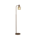 NL91629 Tokyo 1 Light Floor Lamp Mocha Polished Chrome
