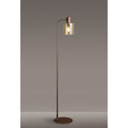 NL91629 Tokyo 1 Light Floor Lamp Mocha Polished Chrome