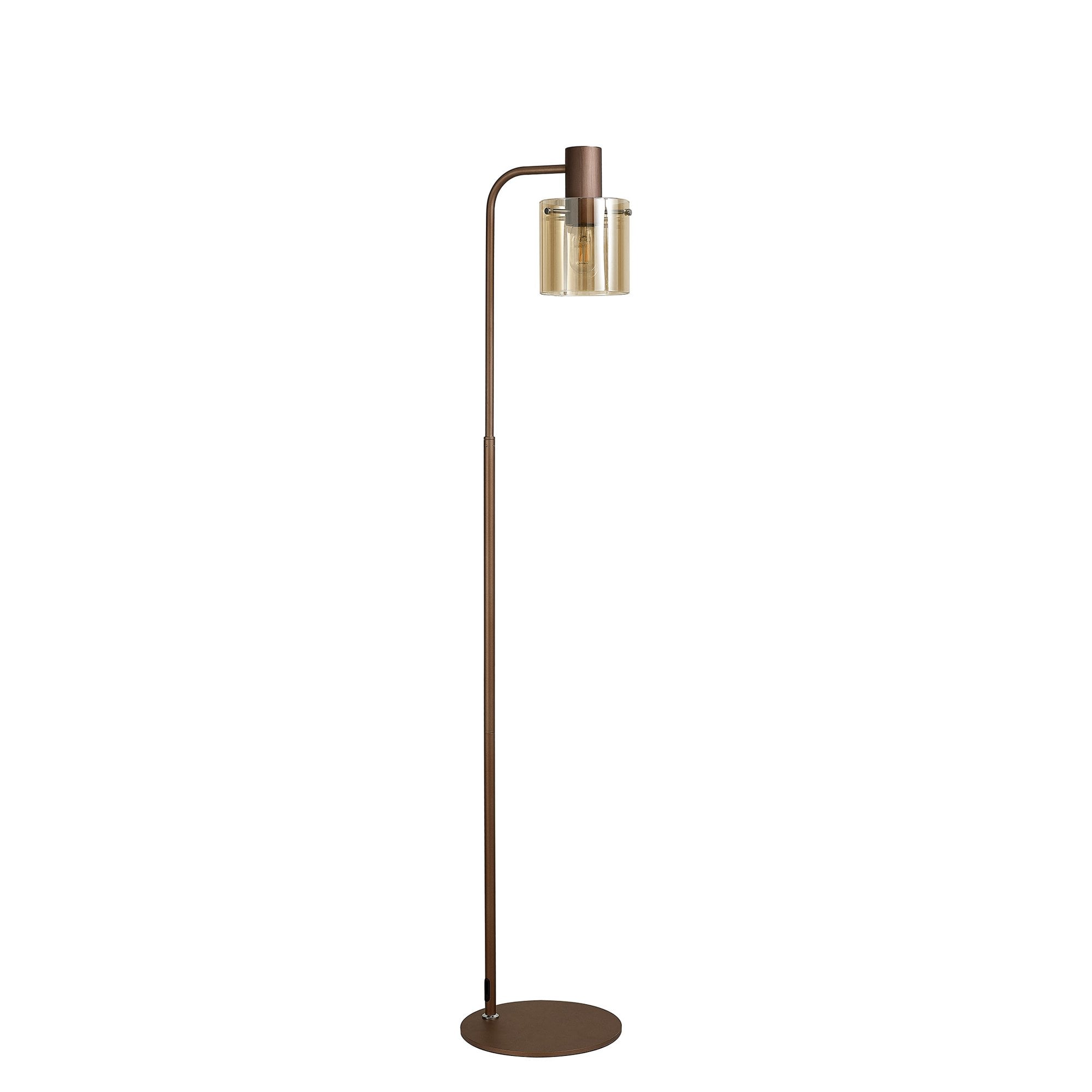 NL91629 Tokyo 1 Light Floor Lamp Mocha Polished Chrome