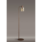 NL91629 Tokyo 1 Light Floor Lamp Mocha Polished Chrome
