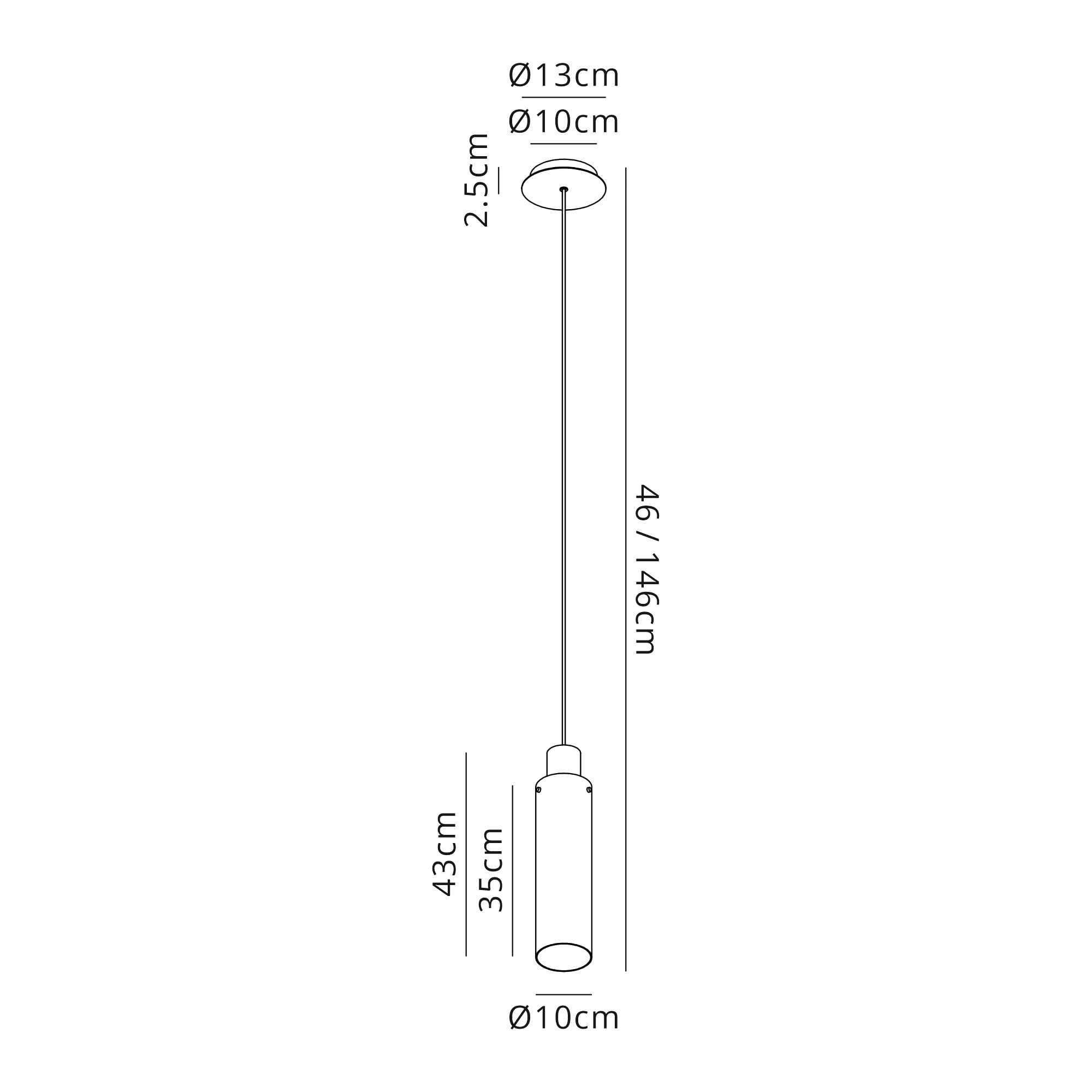 NL91649 Tokyo Slim 1 Light Pendant Mocha Polished Chrome