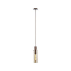 NL91649 Tokyo Slim 1 Light Pendant Mocha Polished Chrome