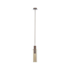 NL91649 Tokyo Slim 1 Light Pendant Mocha Polished Chrome