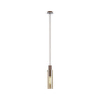 NL91649 Tokyo Slim 1 Light Pendant Mocha Polished Chrome
