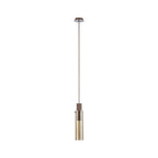 NL91649 Tokyo Slim 1 Light Pendant Mocha Polished Chrome
