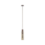 NL91649 Tokyo Slim 1 Light Pendant Mocha Polished Chrome