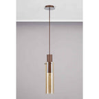 NL91649 Tokyo Slim 1 Light Pendant Mocha Polished Chrome