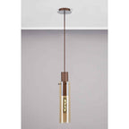 NL91649 Tokyo Slim 1 Light Pendant Mocha Polished Chrome