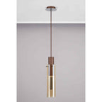 NL91649 Tokyo Slim 1 Light Pendant Mocha Polished Chrome