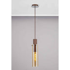 NL91649 Tokyo Slim 1 Light Pendant Mocha Polished Chrome