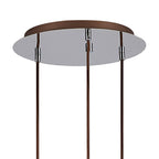 NL91659 Tokyo Slim 3 Light Round Pendant Mocha Polished Chrome