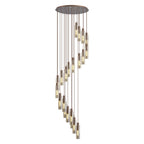 NL91699 Tokyo Slim 21 Light Round Pendant Mocha Polished Chrome