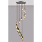 NL91699 Tokyo Slim 21 Light Round Pendant Mocha Polished Chrome