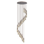 NL91699 Tokyo Slim 21 Light Round Pendant Mocha Polished Chrome